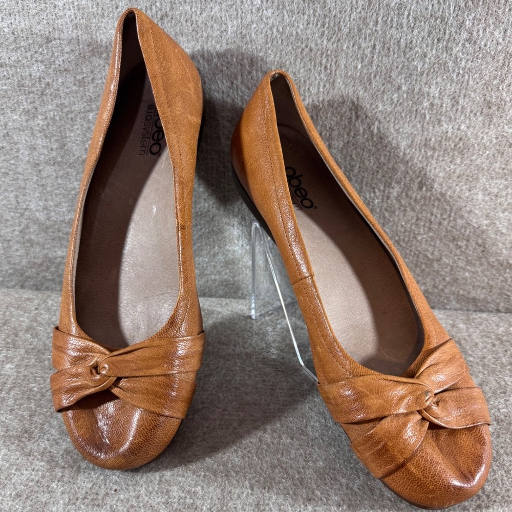 ABEO B.I.O.system Terrie Ballet Flats Women 8.5N Tan Leather Comfort Narrow
